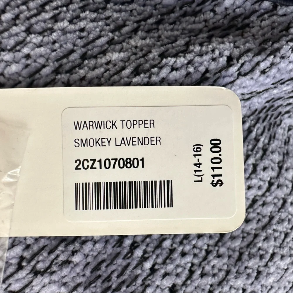 Soft Surroundings Warwick Topper Sweater Blazer Smokey Lavender Plaid size large